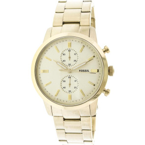 Correa de reloj Fossil FS5348 Acero inoxidable Chapado en oro 22mm